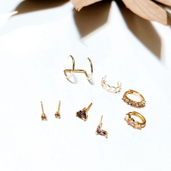 Diamond stud earrings S318 - Picture 2 of 3